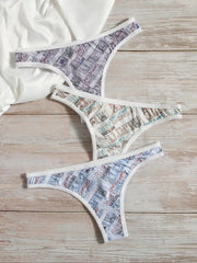 Viomisha 3Pcs Female Thongs