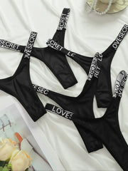 Viomisha 5Pcs/Set Sexy Letter Thongs