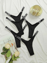 Viomisha 5Pcs/Set Sexy Letter Thongs