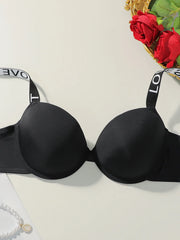 Viomisha Popular Sexy Letter Underwire Push Up Bra