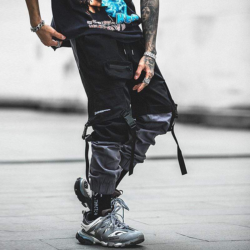 Dark Cargo Tech Pants