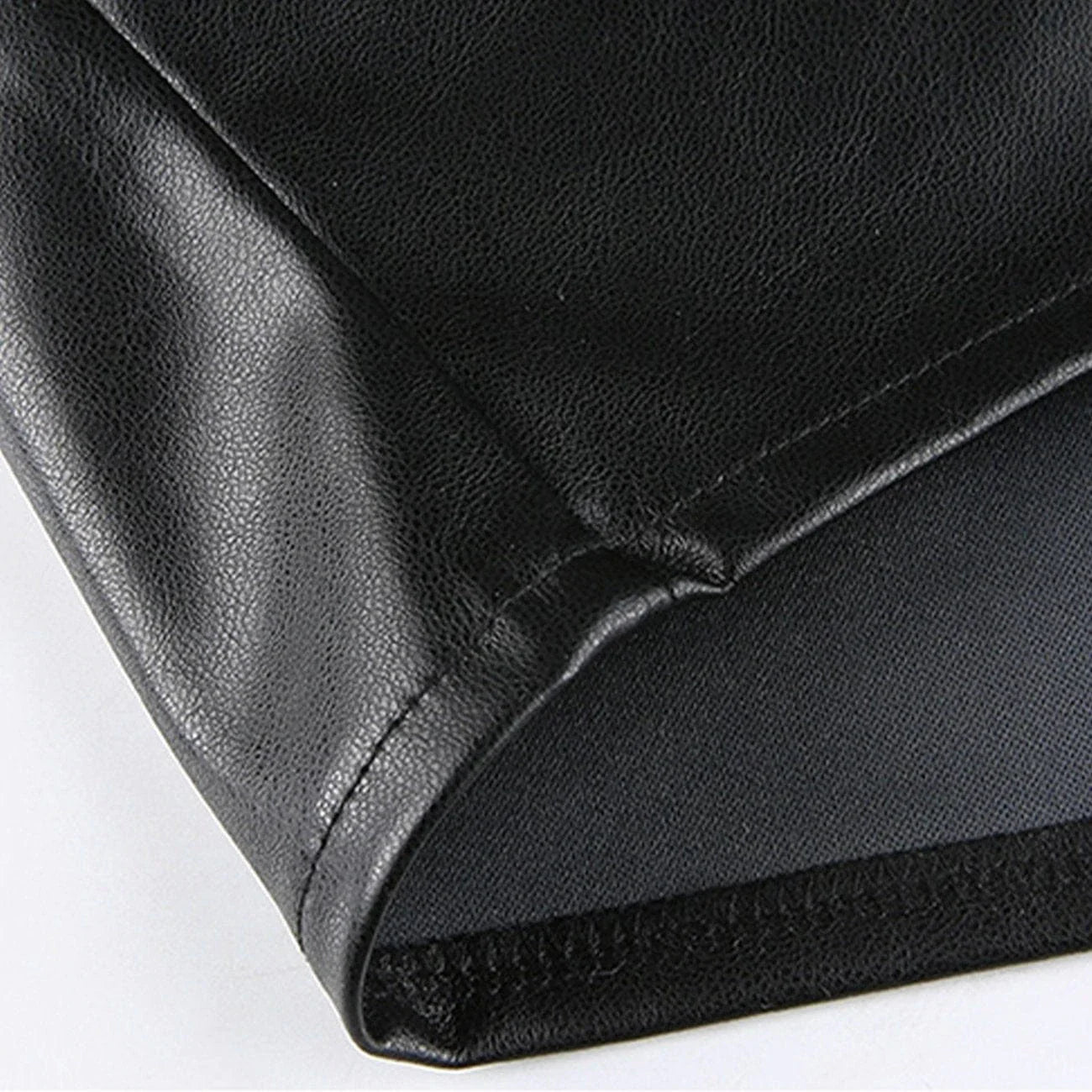 Drawstring Placket PU Vest