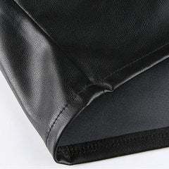 Drawstring Placket PU Vest