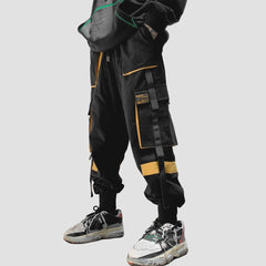 Function Patchwork Multi Pockets Cargo Pants
