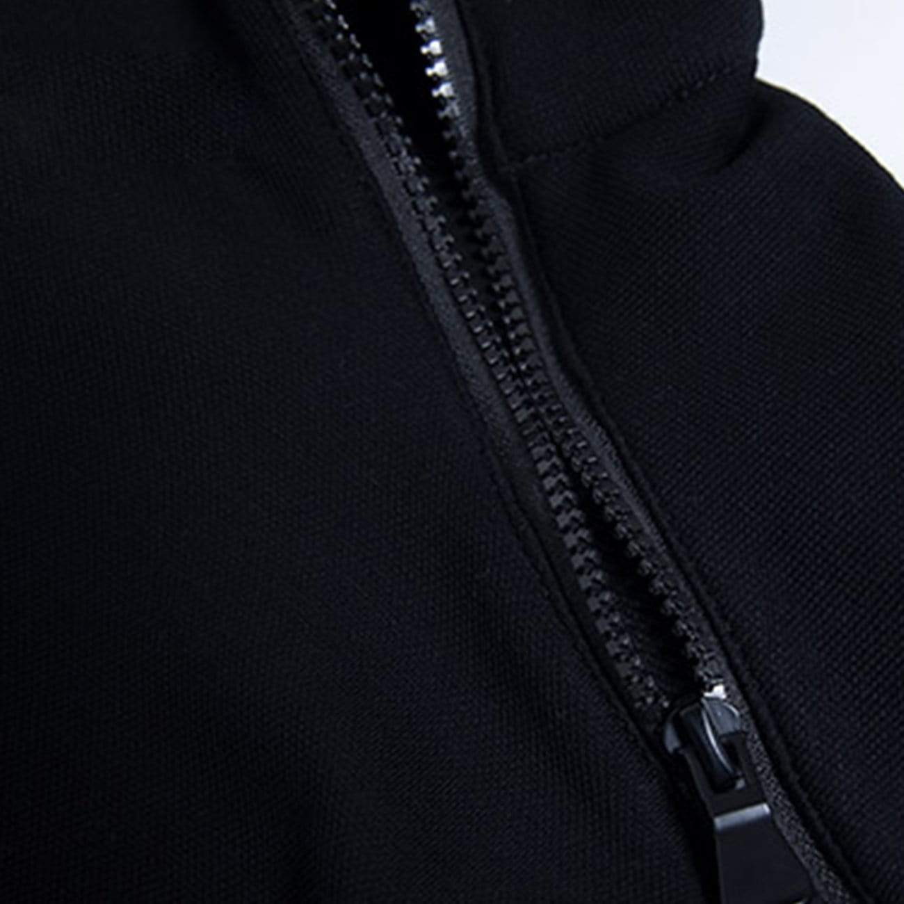Functional Double Zipper Turtleneck Hoodie