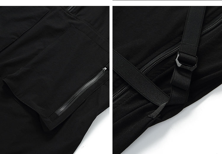 High Zipper Half Sleeve Tee