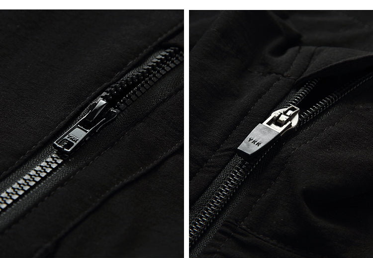 High Zipper Half Sleeve Tee