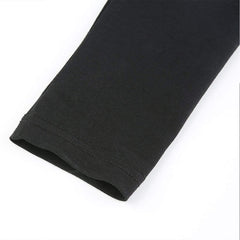 Metal Circle Hollow Out Long-sleeved T-shirt