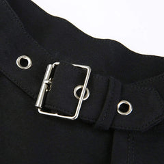Metal Circle Hollow Out Long-sleeved T-shirt