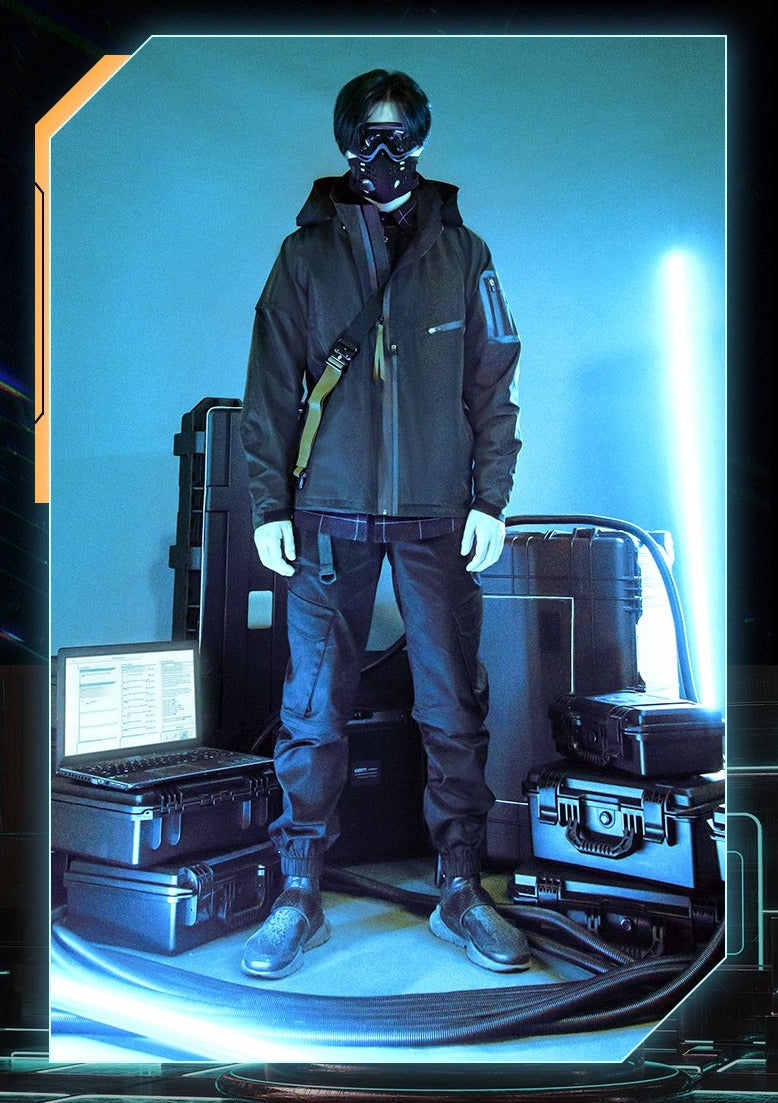 Rainproof Techwear Zippered Multi Pockets Windbreaker Jacket