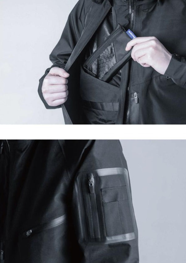 Rainproof Techwear Zippered Multi Pockets Windbreaker Jacket