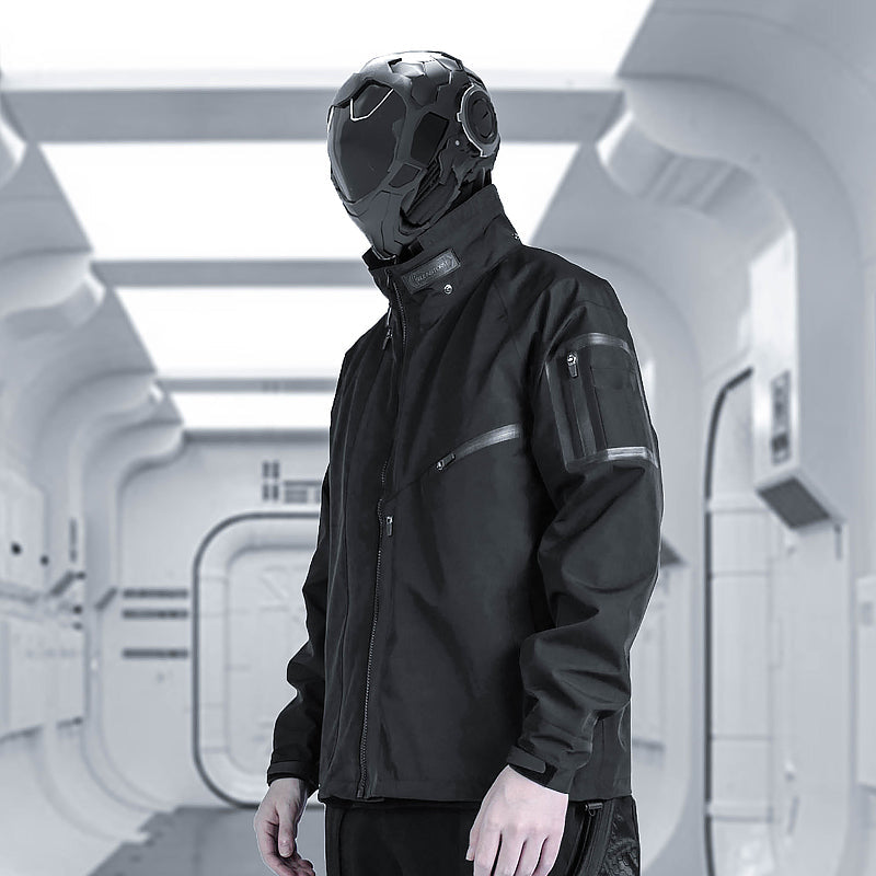 Rainproof Techwear Zippered Multi Pockets Windbreaker Jacket