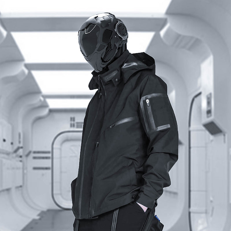 Rainproof Techwear Zippered Multi Pockets Windbreaker Jacket