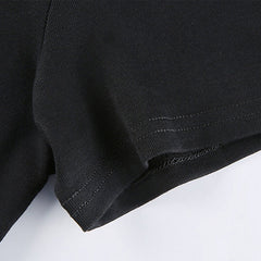 Solid Color Chain Decoration Tee