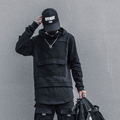 Long Sleeve Techwear Chest Pocket Hoodie