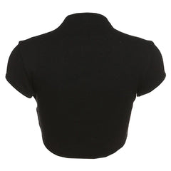 Vintage Hollow Out Slim Fit Tee