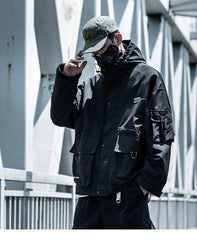 Oversized Multi-Pocket Lightweight Cargo Jacket
