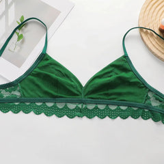 Wire Free Soft Green Lace Bralette