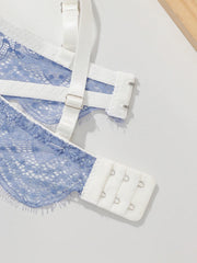 Women Blue Eyelash Lace lingerie