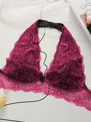Women Floral Lace Halter Bralette
