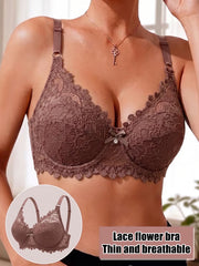 Women Floral Lace Sexy Bra