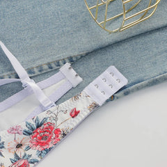 Women Floral Print Bra