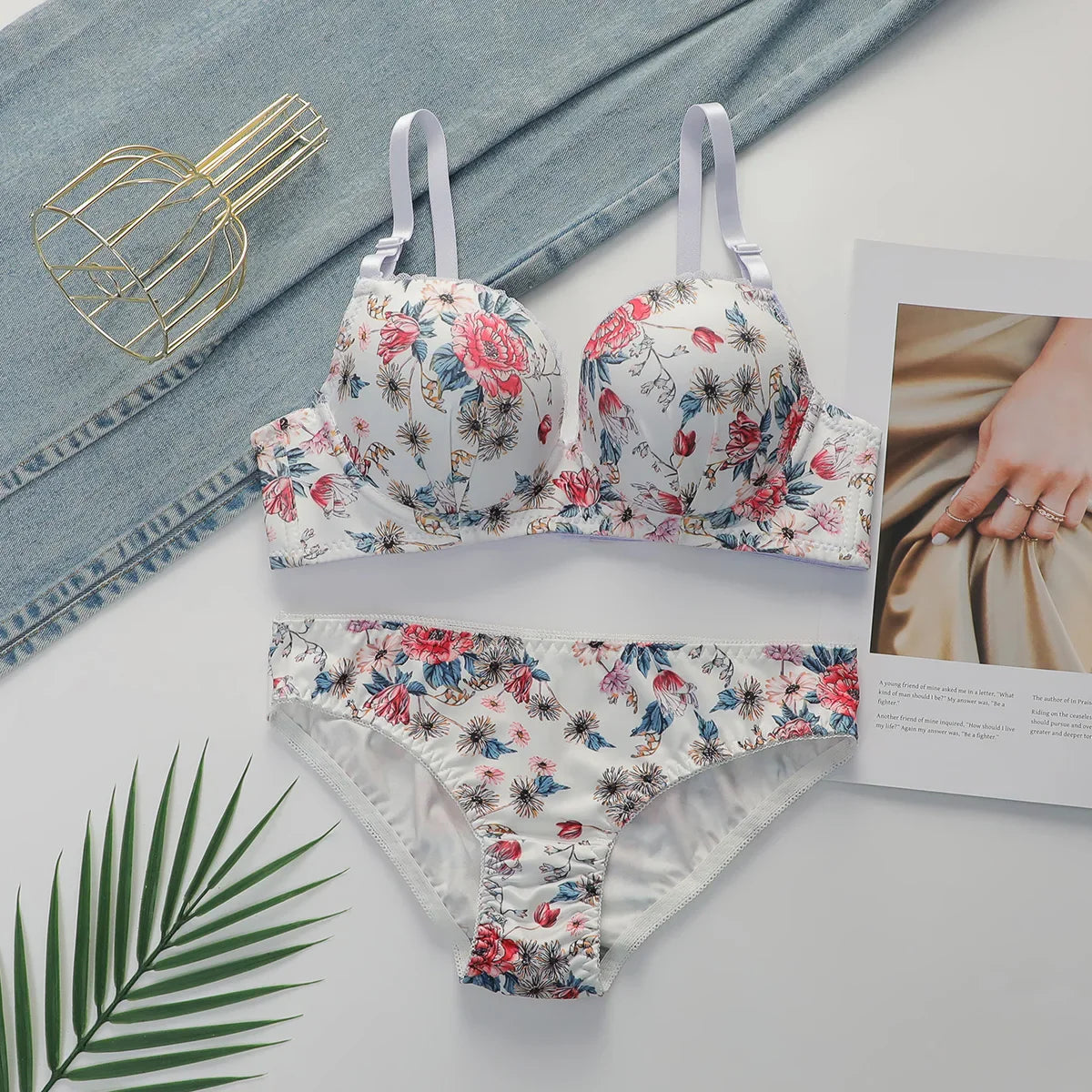 Women Floral Print Bra