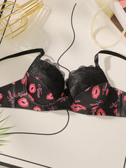 Women Printed Patchwork Lace Sexy lingerie