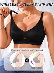 Women Jelly Support Wireless Seamless Bra
