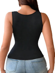 Women Lace Trim Sleeveless Tank Tops Summer Solid Slim Fit Camisole Elegant Floral Lace Neck Casual Daily Basic Vest
