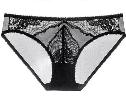 Women Stylish Ultra Thin Lace UnderwearSet French Solid Soft Underwire Bra