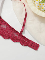Women Red Lace Wireless Bralette