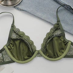 Women Sexy Floral Lace Underwire Bra