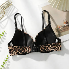 Women Sexy Leopard Print Push Up Bra