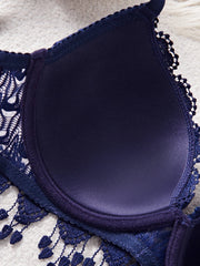 Women's Daily Knitted Lace Push Up Bra