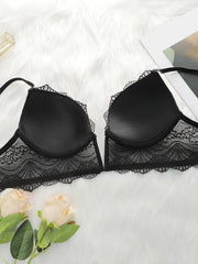 Women's Deep V Sexy Lace Flower Underwear