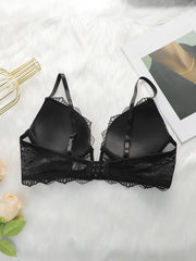 Women's Deep V Sexy Lace Flower Underwear