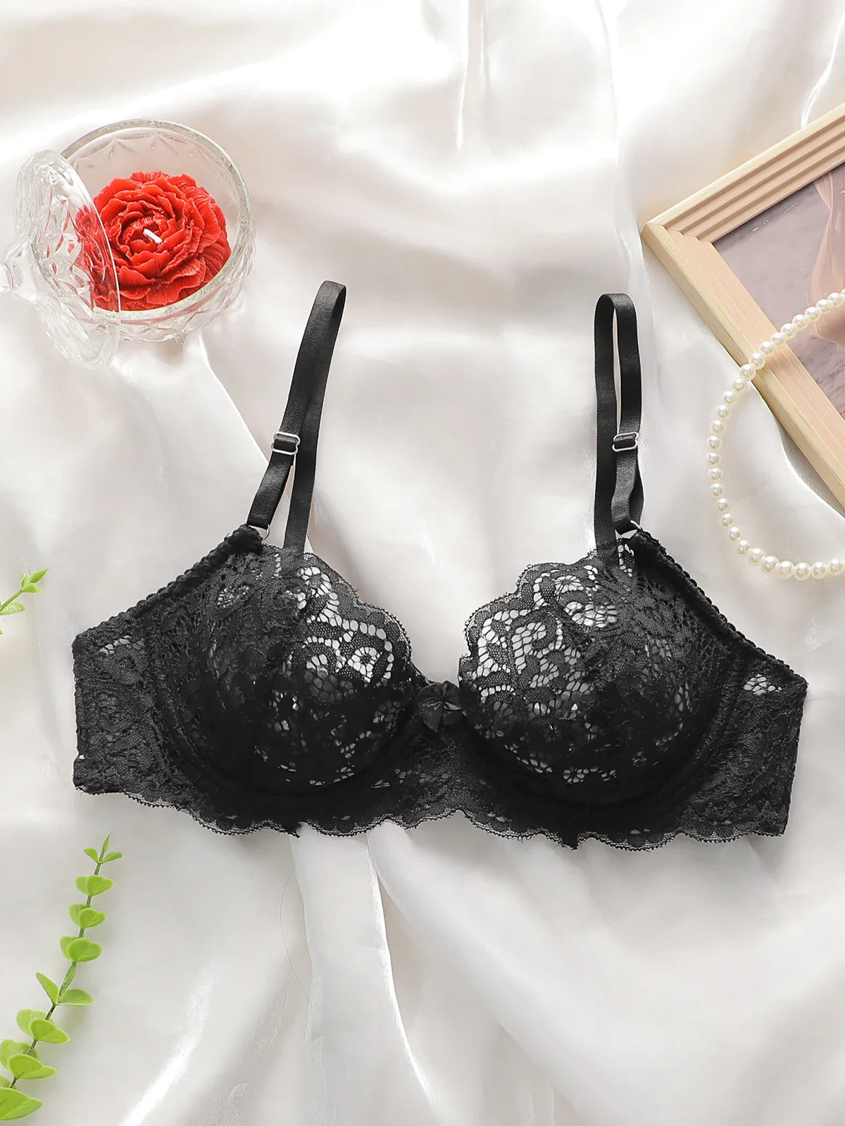 Women's Embroidered Breathable Lace Sexy Bra