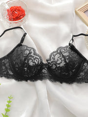 Women's Embroidered Breathable Lace Sexy Bra
