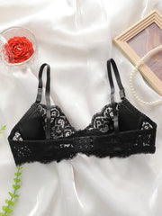 Women's Embroidered Breathable Lace Sexy Bra