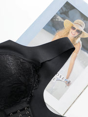 Women's Front-Buckle Lace Seamless Underwear