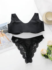Women's Front-Buckle Lace Seamless Underwear
