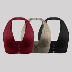 Women's Halter Front Closure Bra