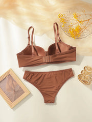 Women's Pure Color Underwire Bra