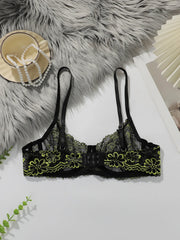 Women's Sexy Embroidered Lace Floral Bra