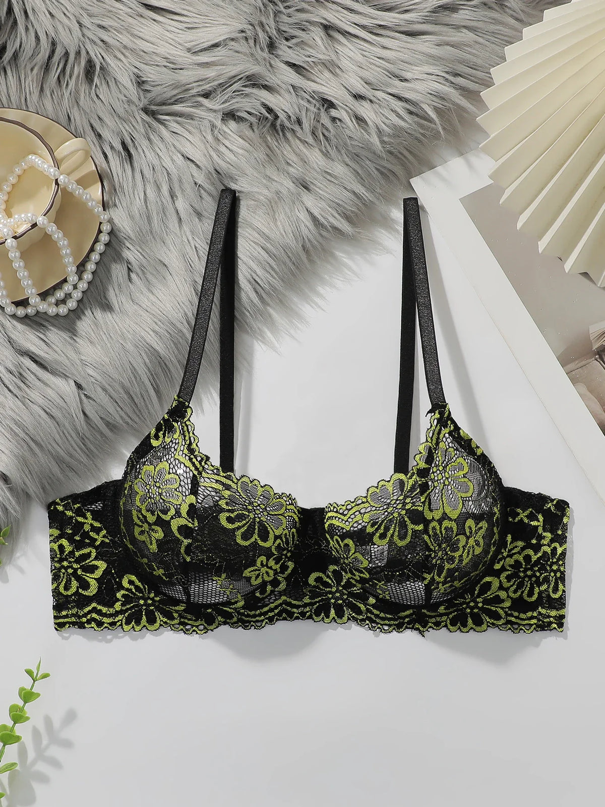 Women's Sexy Embroidered Lace Floral Bra