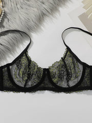 Women's Sexy Embroidered Lace Floral Bra