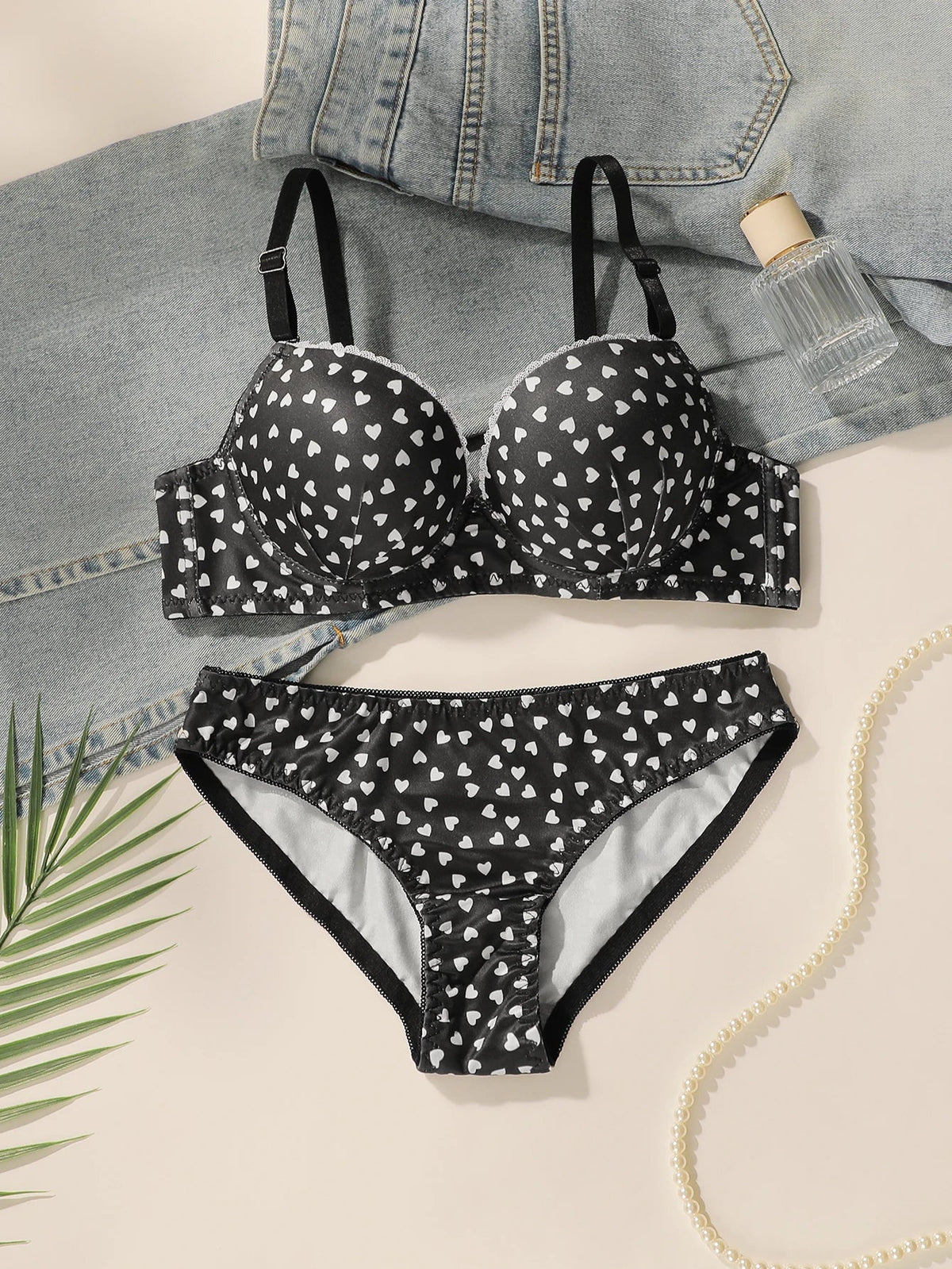 Women's Sexy Heart Print lingerie