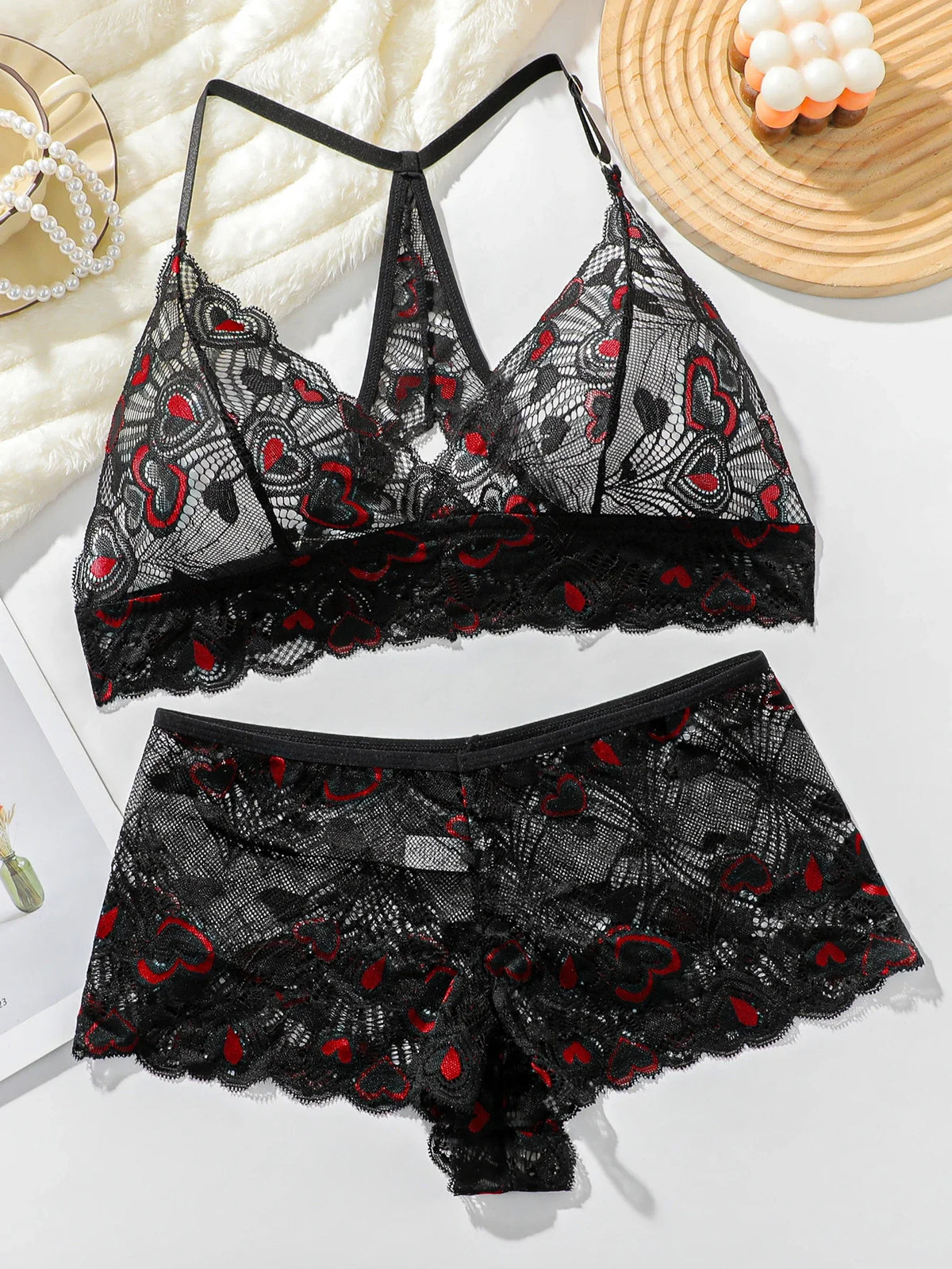 Women's Sexy Heart Shaped Triangle Cup lingerie