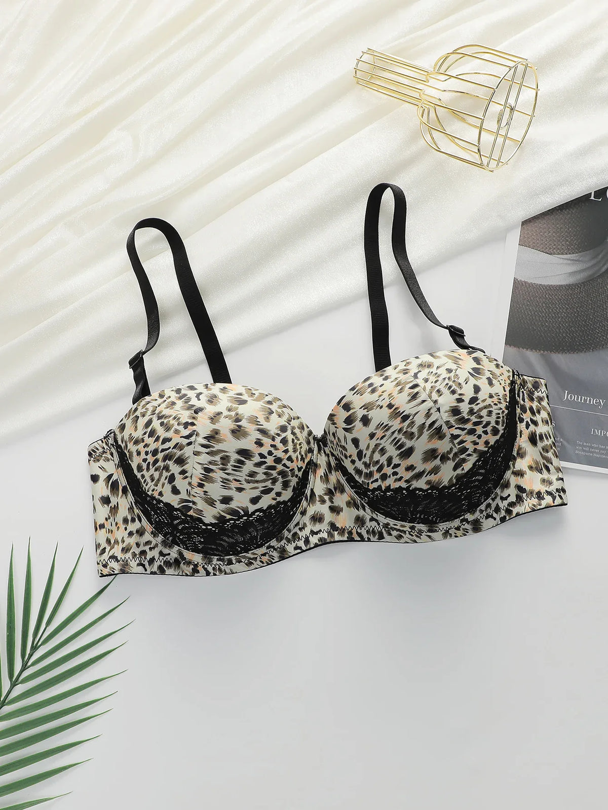 Women's Sexy Leopard Print Lace Bra